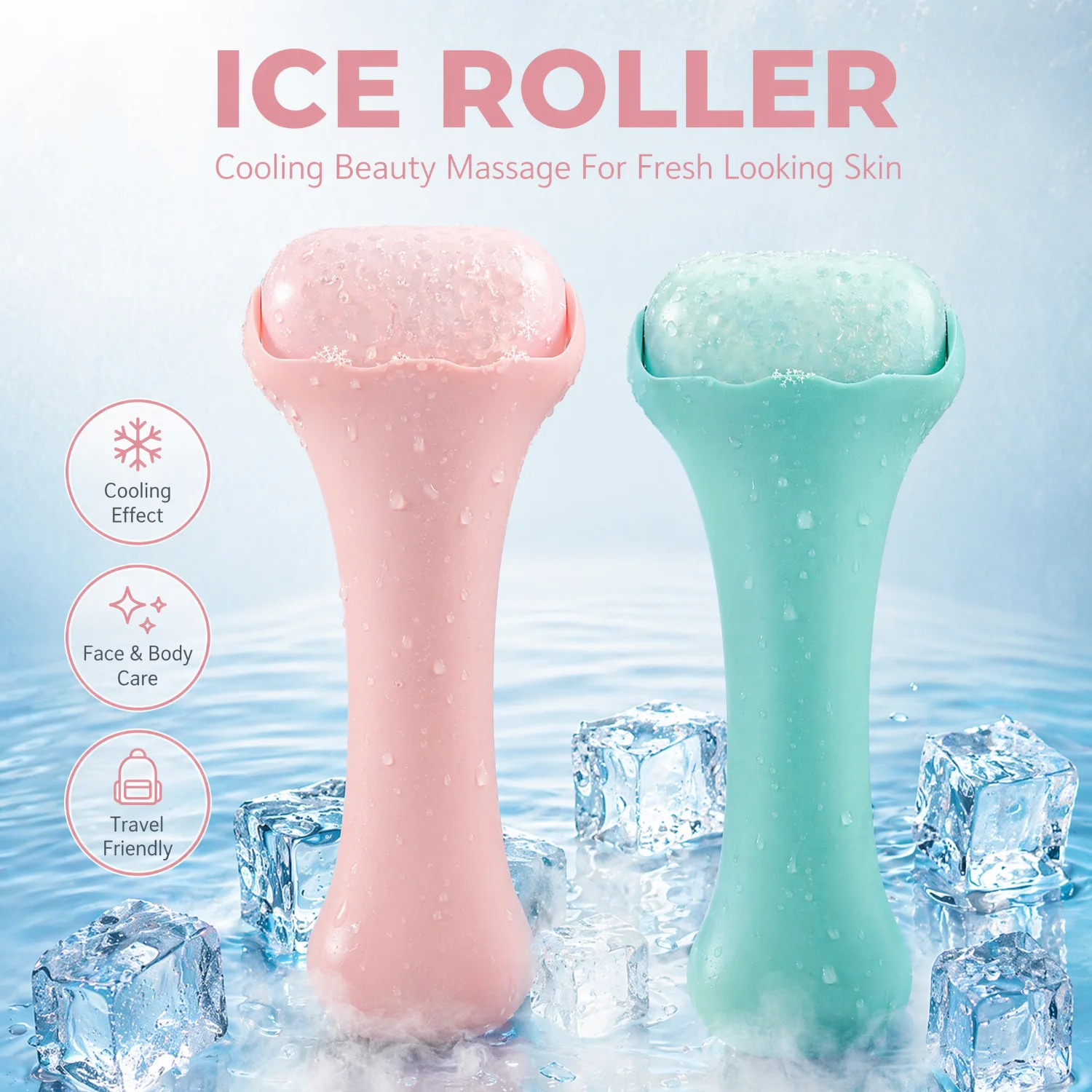 Ice Roller Face Cold - 아이스 롤러 페이셜 툴 쿨링 페이스