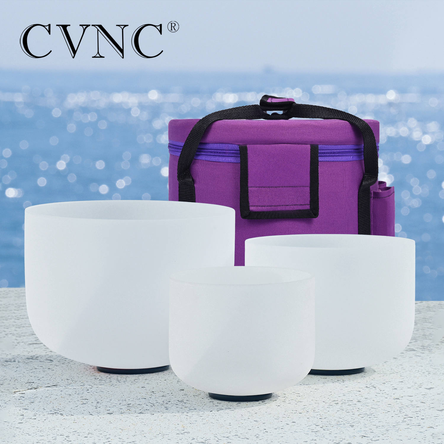 Healing Crystal Set - CVNC 8인치, 10인치, 12인치 반투명 석영