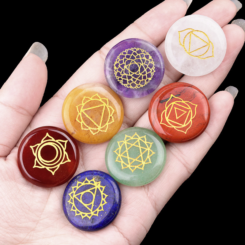 7 개/대 천연석 비즈 장식품 라운드 조각 크리스탈 로 - Healing Crystal Set 리뷰 및 가격