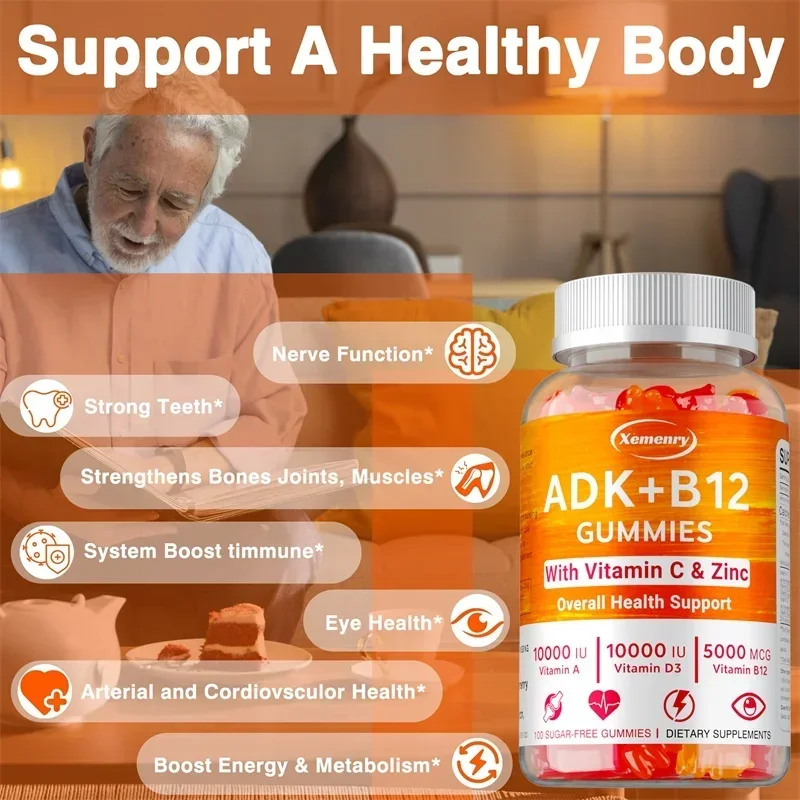 비타민 D3 K2 + 비타민 B12 구미 - 고농축 식 - Health Wellness Products 리뷰 및 가격
