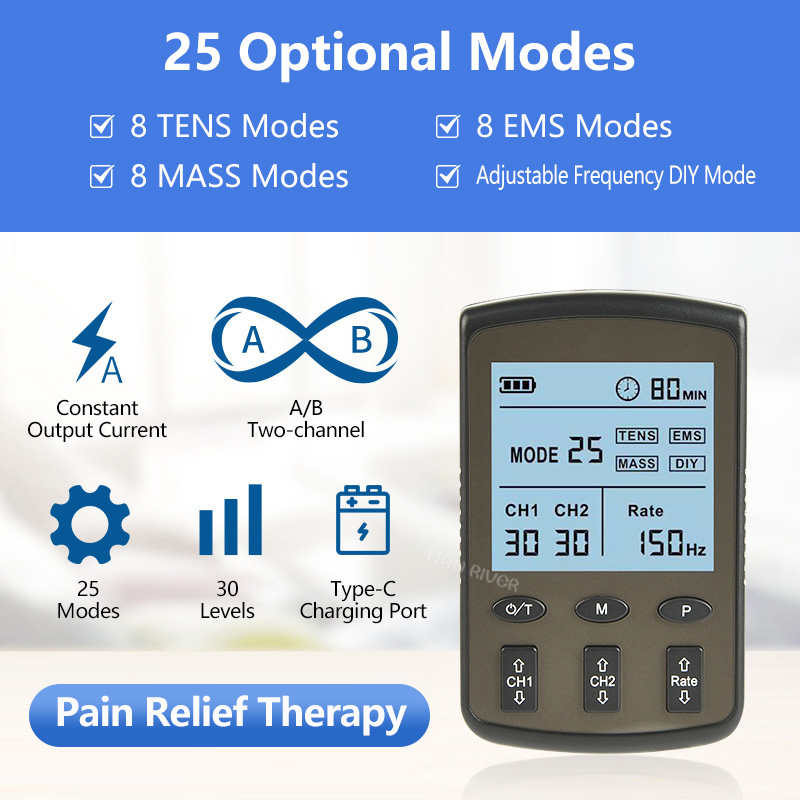 듀얼 채널 전자 펄스 마사지기 TENS 유닛 근육 자극 - Tens Pain Relief Unit 리뷰 및 가격
