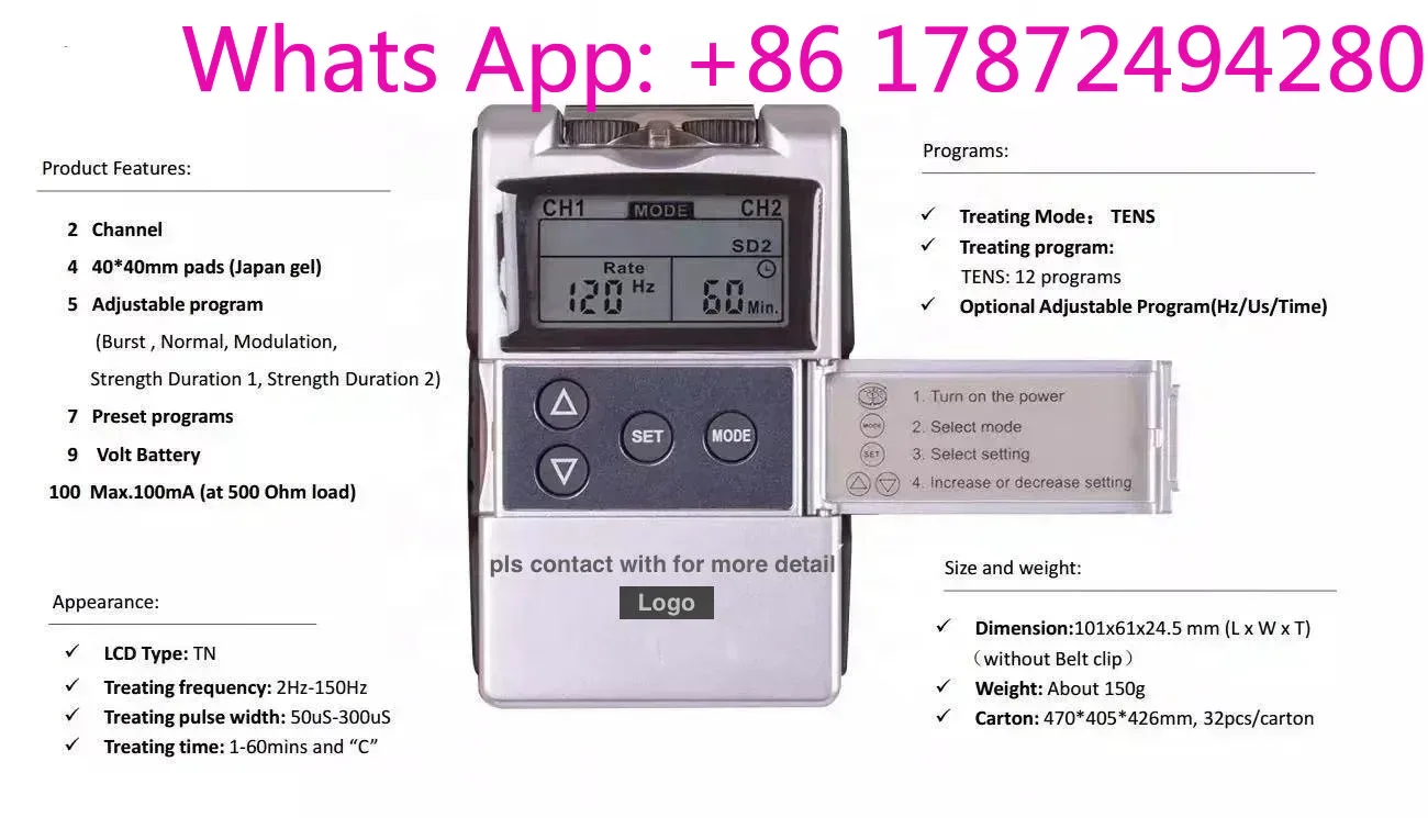 7000 4채널 15모드 통증 완화 TENS 기기 가정 - Tens Pain Relief Unit 리뷰 및 가격