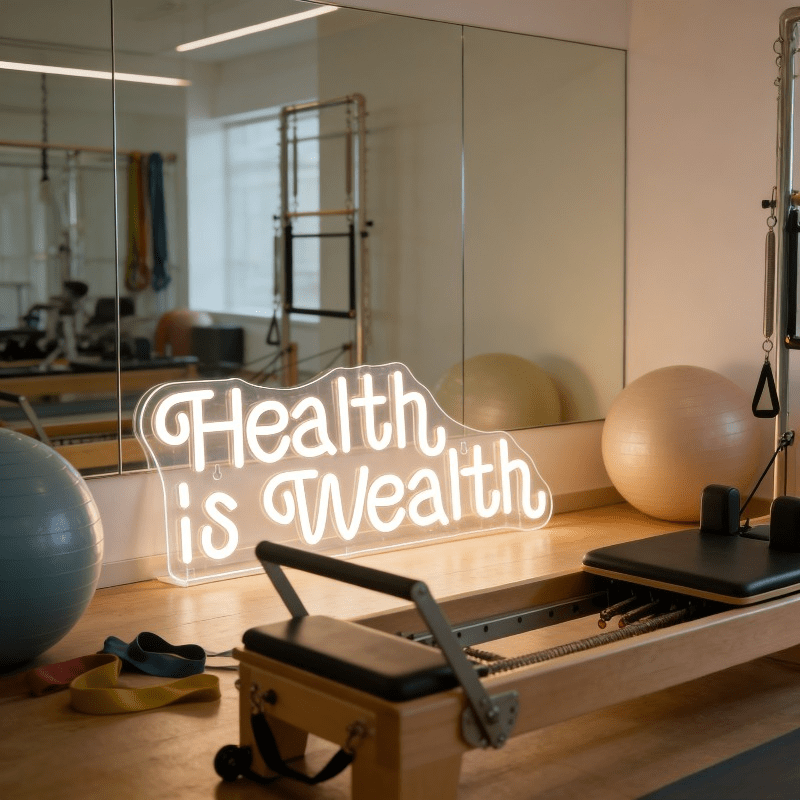 건강은 부입니다 네온사인 LED 마키 조명, 홈짐 장식 - Health Wellness Lifestyle 리뷰 및 가격